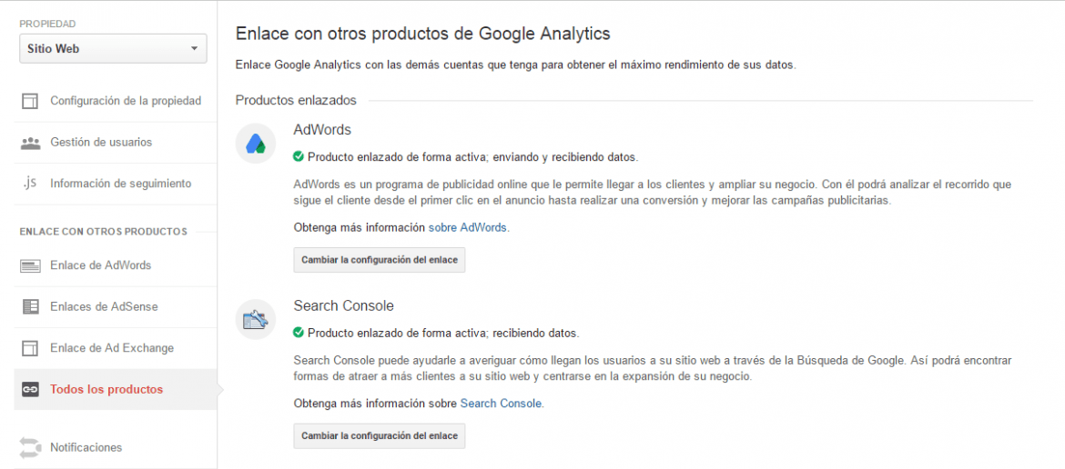 Como enlazar Google Analytics, Adwords y Search Console Enlazar Google Analytics, Adwords y Search Console